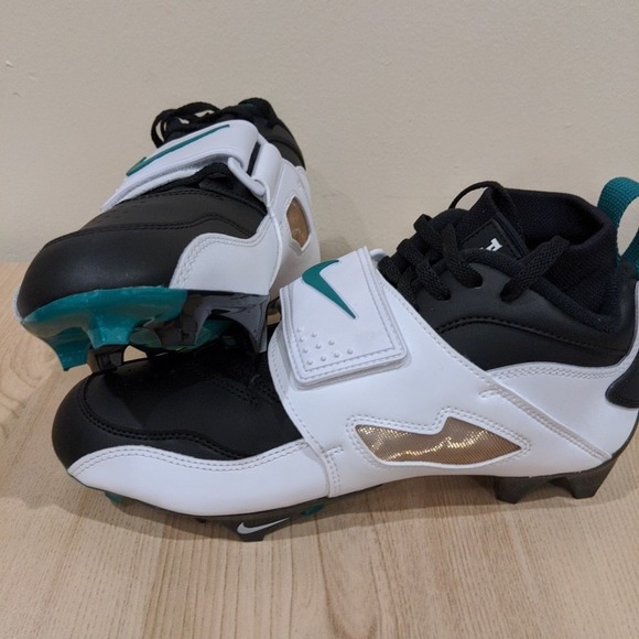 Nike Diamond Turf Vapor Edge TD Football Cleats Mens 7.5 Emerald White Black NEW - Picture 9 of 9